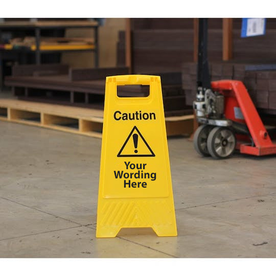Custom Caution A-Frame Floor Sign