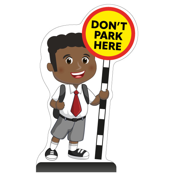 School Kid Cut Out Pavement Sign – Toby – Don't Park Here