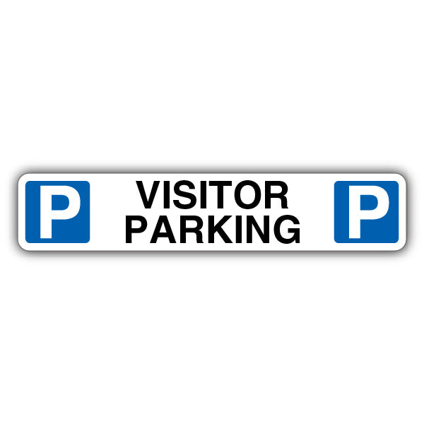 Visitor Parking – Dual Symbol Mandatory Blue Parking – Kerb Sign