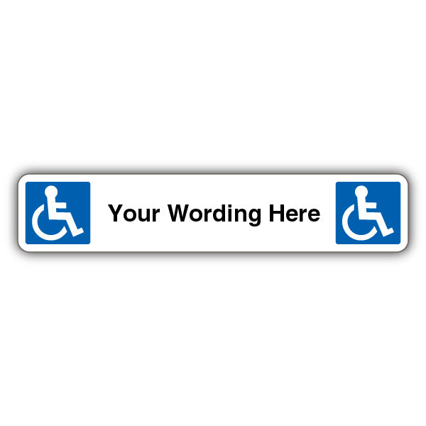 Custom – Dual Symbol Mandatory Wheelchair Access – Kerb Sign