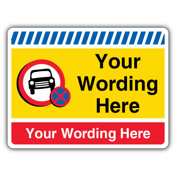 Custom – No Parking Here Car & No Stopping Icon