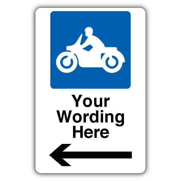 Custom – Mandatory Motorcycle Parking – Arrow Left
