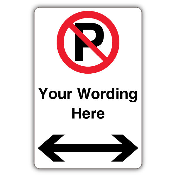 Custom – Prohibitory Parking Circle – Arrow Left/Right