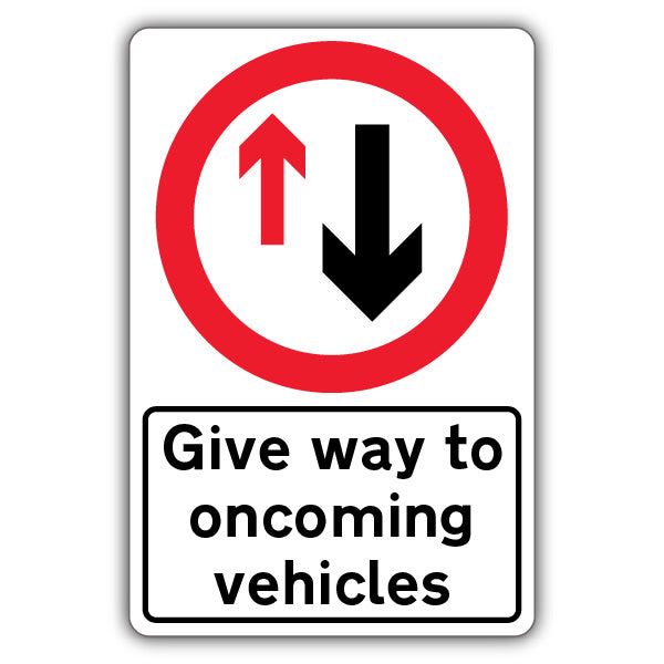 Give Way To Oncoming Vehicles