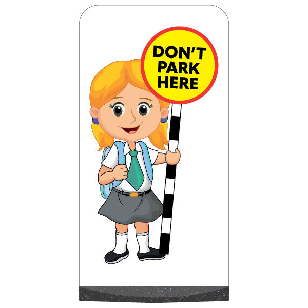 School Kid Flat Panel Pavement Sign – Jess – Don't Park Here