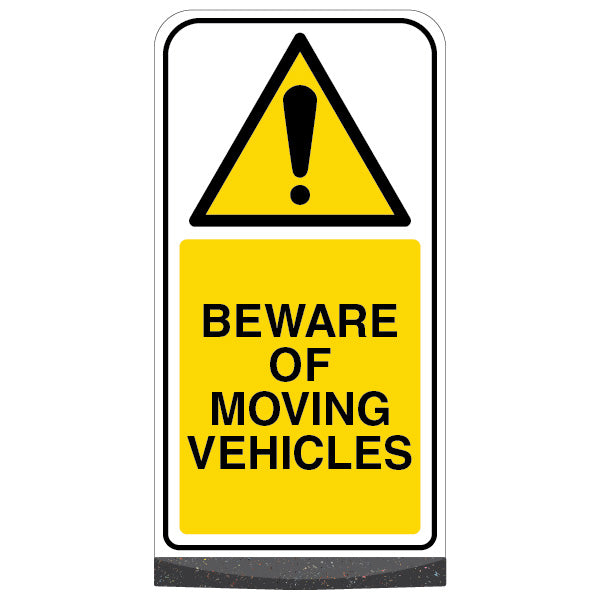 Freestanding Sign – Beware Of Moving Vehicles