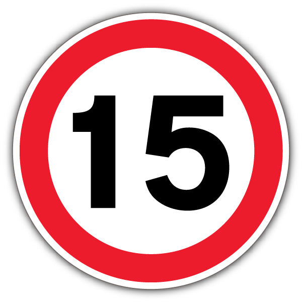 15 MPH Speed Limit Sign