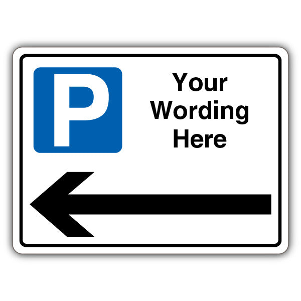 Custom – Mandatory Blue Parking – Arrow Left – Landscape