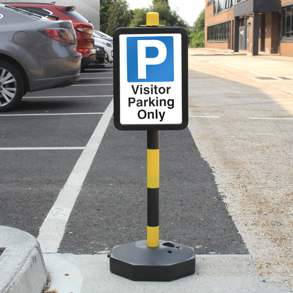 Temporary Signpost – Visitor Parking Only