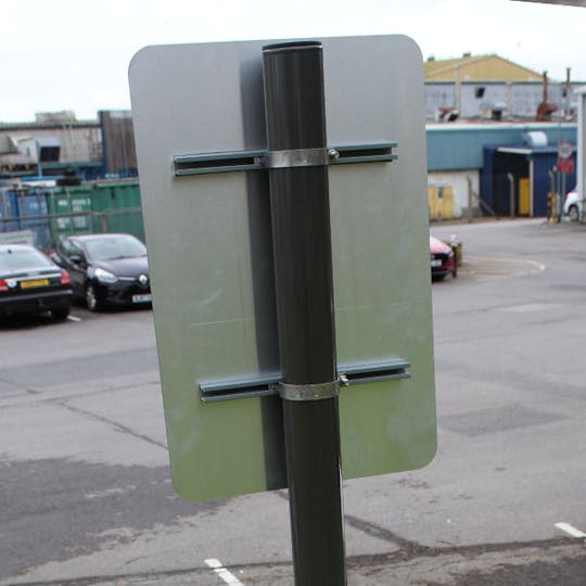 Round Sign Posts with Fixing Clips