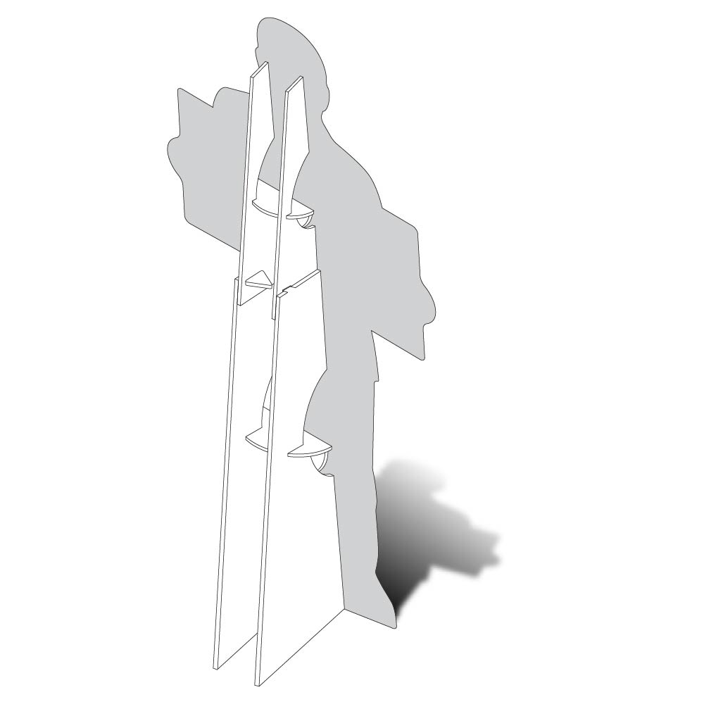 Life-Size Security Guard Sign – Peter – All Visitors Must Report To Security Office