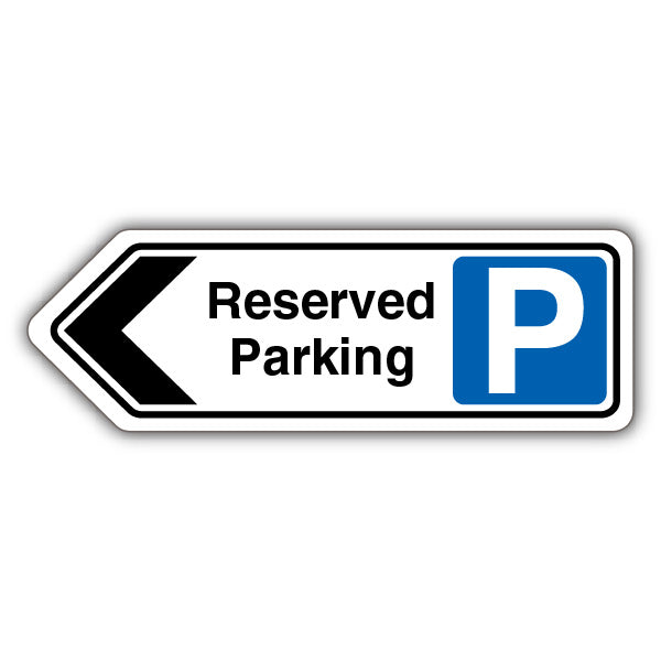 Reserved Parking – Chevron/Mandatory Parking – Arrow Left