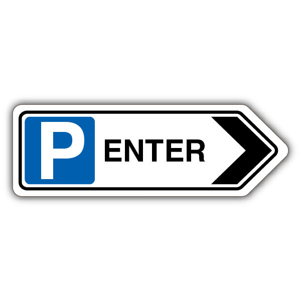 Enter – Chevron/Mandatory Parking – Arrow Right