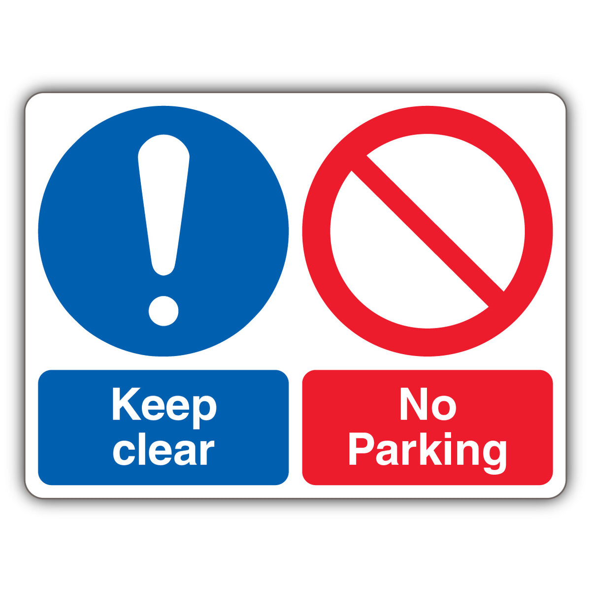 No Parking Keep Clear – Dual Symbol – Large Icon