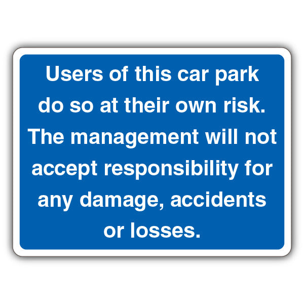 Users Of This Car Park Do So At Their Own Risk – Blue