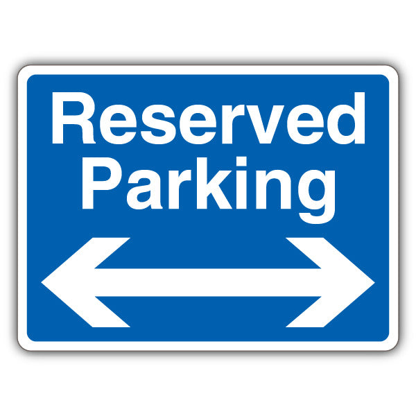 Reserved Parking – Blue Arrow Left/Right