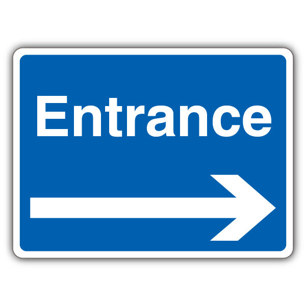 Entrance – Blue Arrow Right