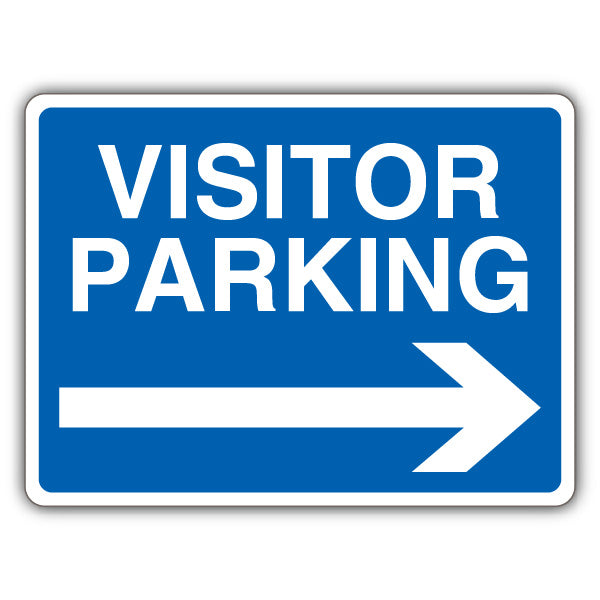 Visitor Parking – Blue Arrow Right