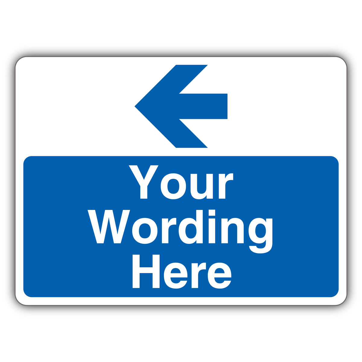 Custom – Blue Parking – Arrow Left – Landscape