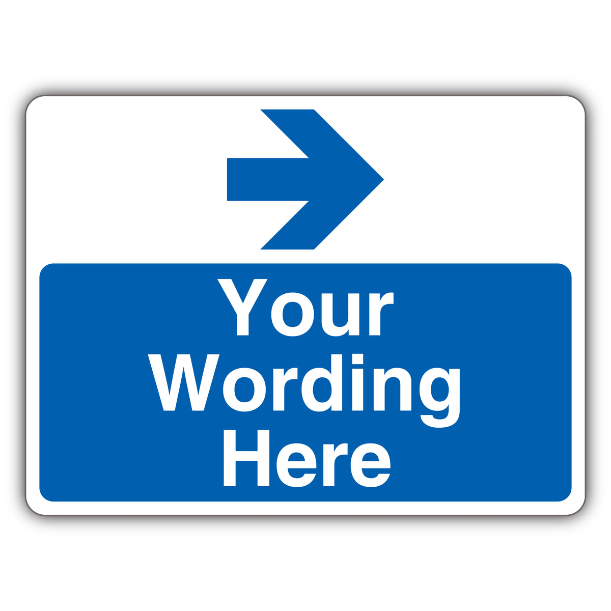 Custom – Blue Parking – Arrow Right – Landscape