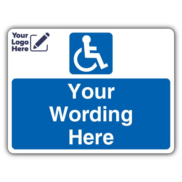 Disabled Parking Icon Large Landscape – Add Your Logo