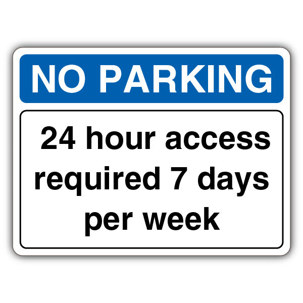 No Parking 24 Hr Access Required 7 Days Per Wk – Landscape