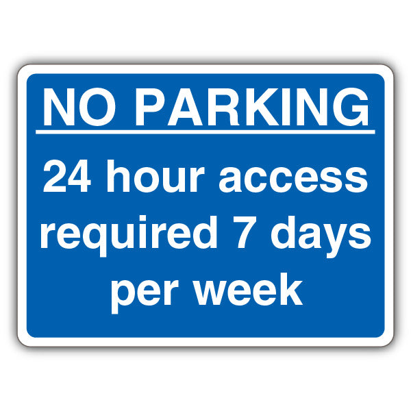 No Parking 24 Hr Access Required 7 Days Per Wk – Blue Landscape