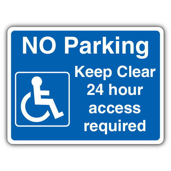 No Parking Keep Clear 24 Hr Access Required – Mandatory Disabled