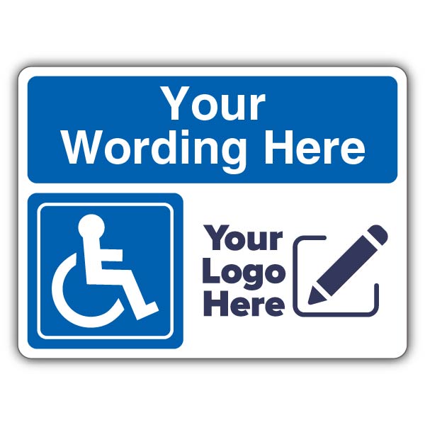 Large Disabled Parking Icon Large Landscape – Add Your Logo