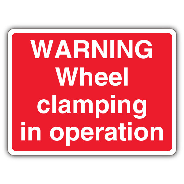 Warning Wheel Clamping In Operation – Landscape