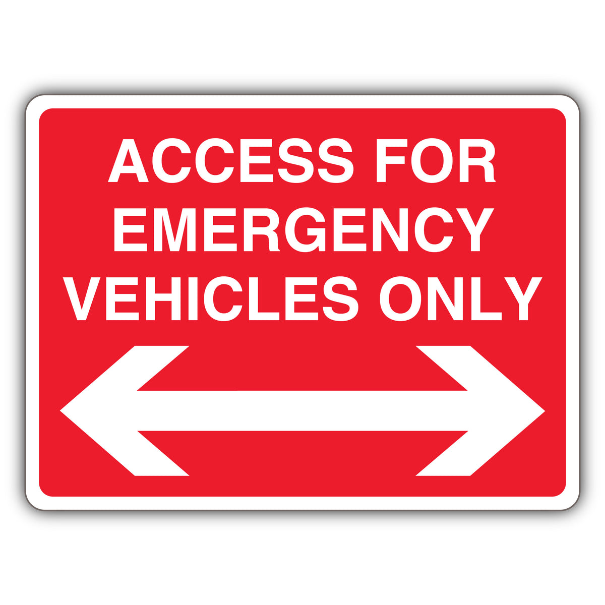 Access For Emergency Vehicles Only – Arrow Left/Right