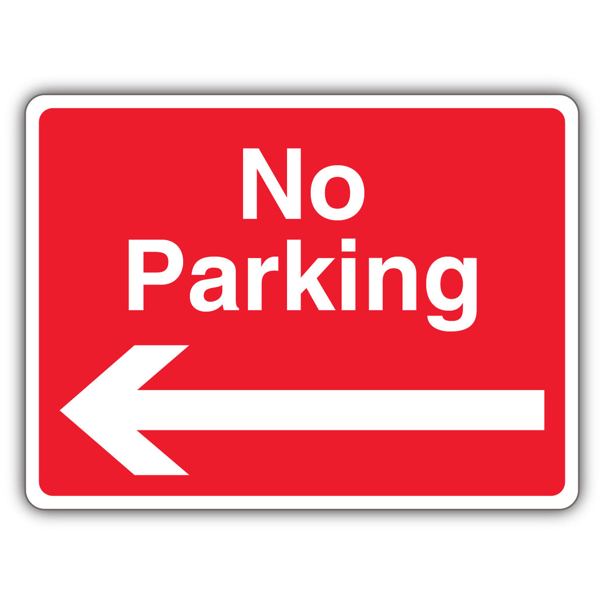 No Parking – Arrow Left – Landscape