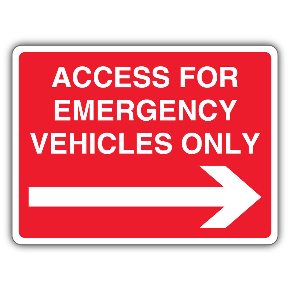 Access For Emergency Vehicles Only – Arrow Right