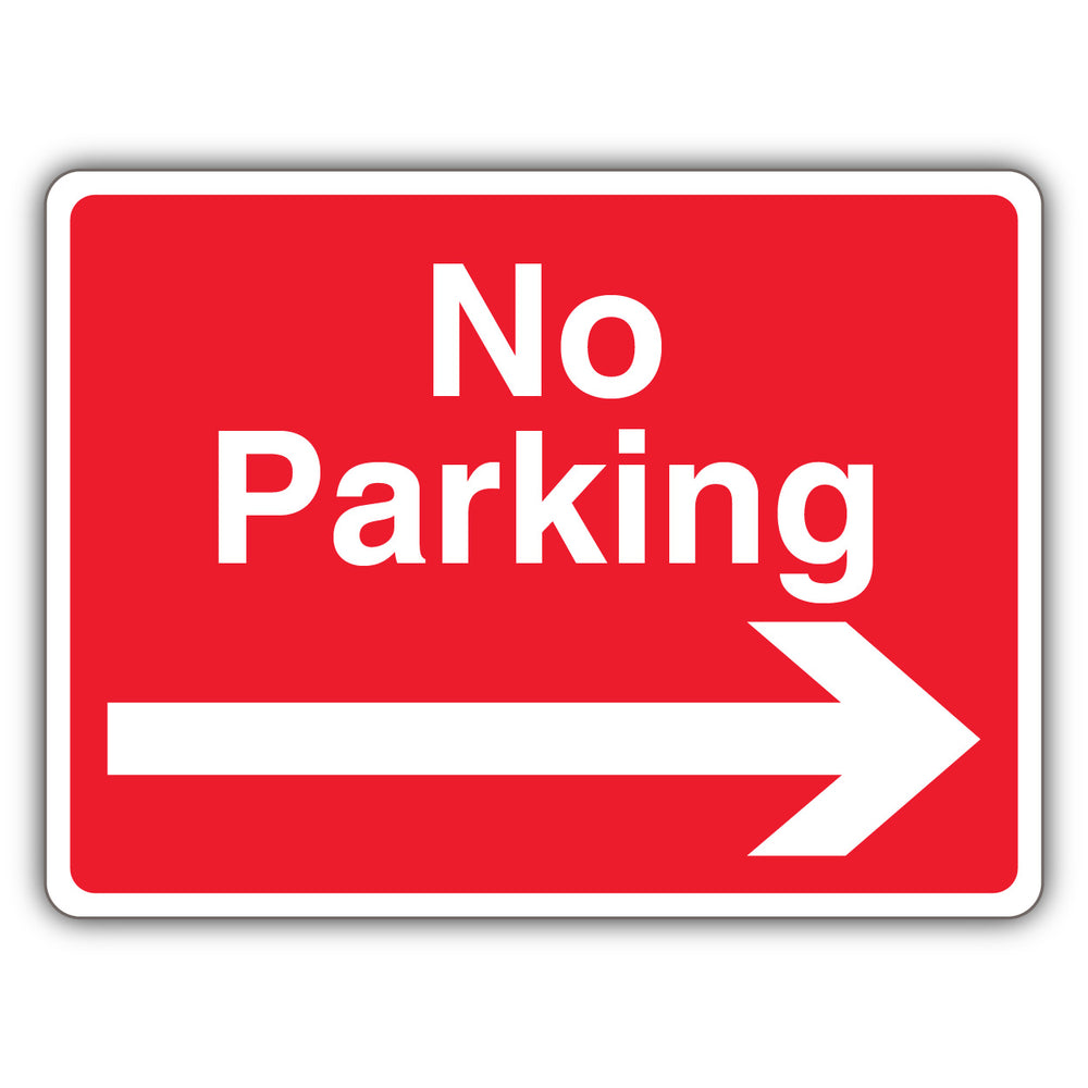 No Parking – Arrow Right – Landscape