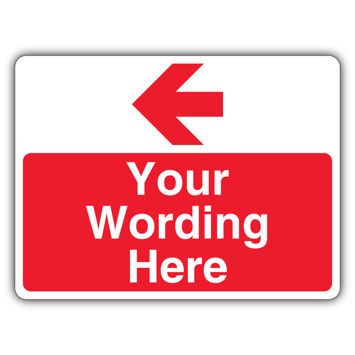 Custom – Red Parking – Arrow Left – Landscape