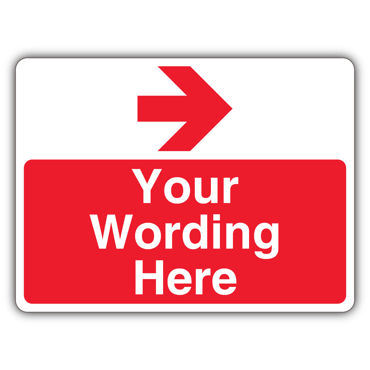 Custom – Red Parking – Arrow Right – Landscape