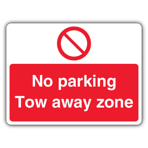 No Parking Tow Away Zone – Prohibitory Circle
