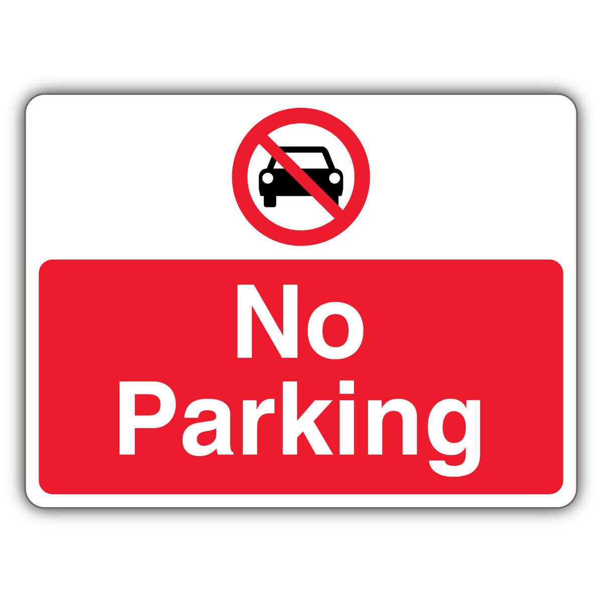No Parking – Prohibition Symbol With Car – Landscape