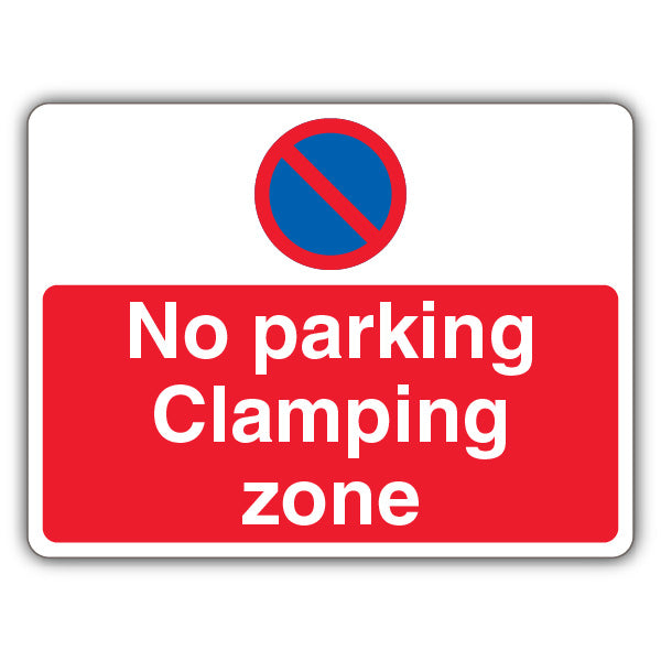 No Parking Clamping Zone – Prohibitory No Waiting – Landscape