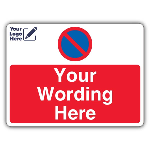 Parking Prohibition Icon Large Landscape – Add Your Logo