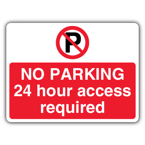 No Parking 24 Hour Access Required – Prohibition 'P' – Landscape