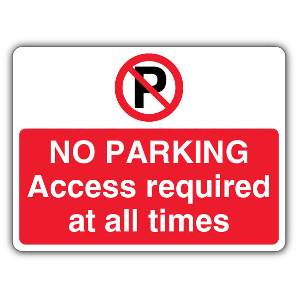 No Parking Access Required – Prohibition 'P' – Landscape