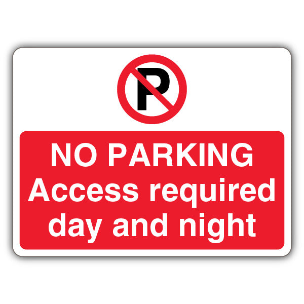 No Parking Access Day and Night – Prohibition 'P' – Landscape