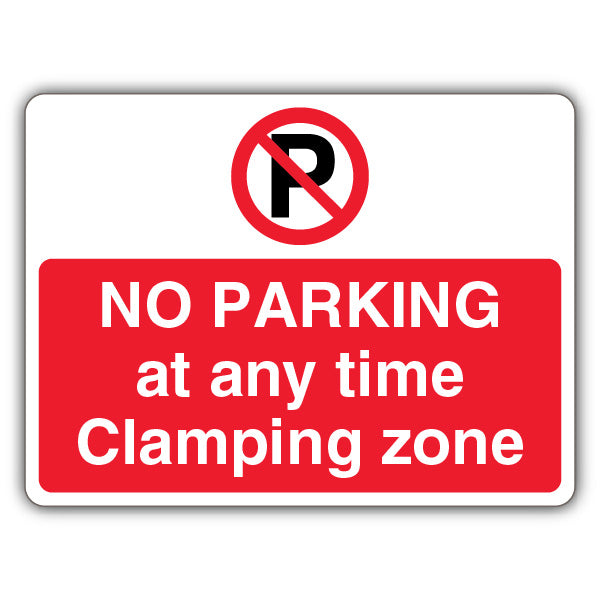 No Parking At Any Time Clamping Zone – Prohibitory Parking Circle