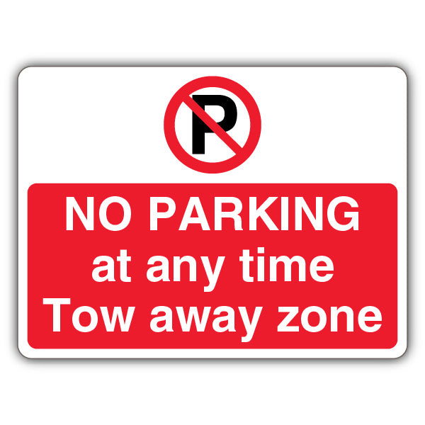 No Parking At Any Time Tow Away Zone – Prohibition 'P' – Landscape