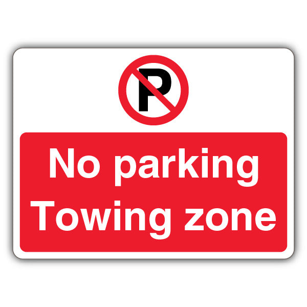 No Parking Towing Zone – Prohibitory Parking Circle – Landscape