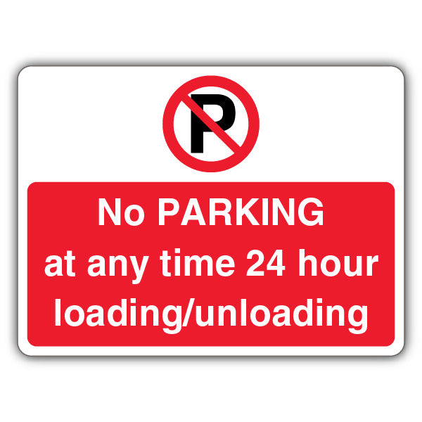 No Parking 24 Hr Loading/Unloading – Prohibition 'P' – Landscape
