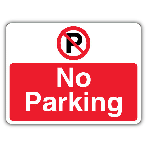 No Parking – Prohibition Symbol With ‘P’ – Landscape