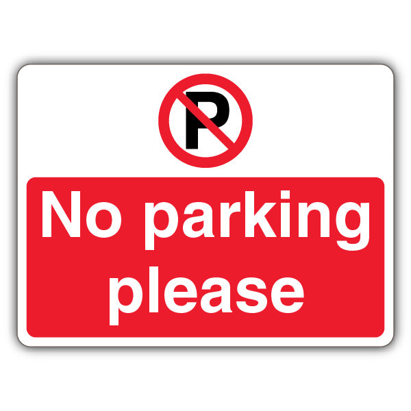 No Parking Please – Prohibition Symbol With ‘P’