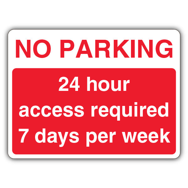 No Parking 24 Hour Access Required 7 Days Per Week – Landscape